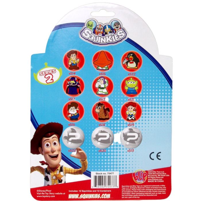 SQUINKIES TOY STORY BUBBLE PACK SERIES 2 SQUINKIES TOY STORY BUBBLE PACK SERIES 2