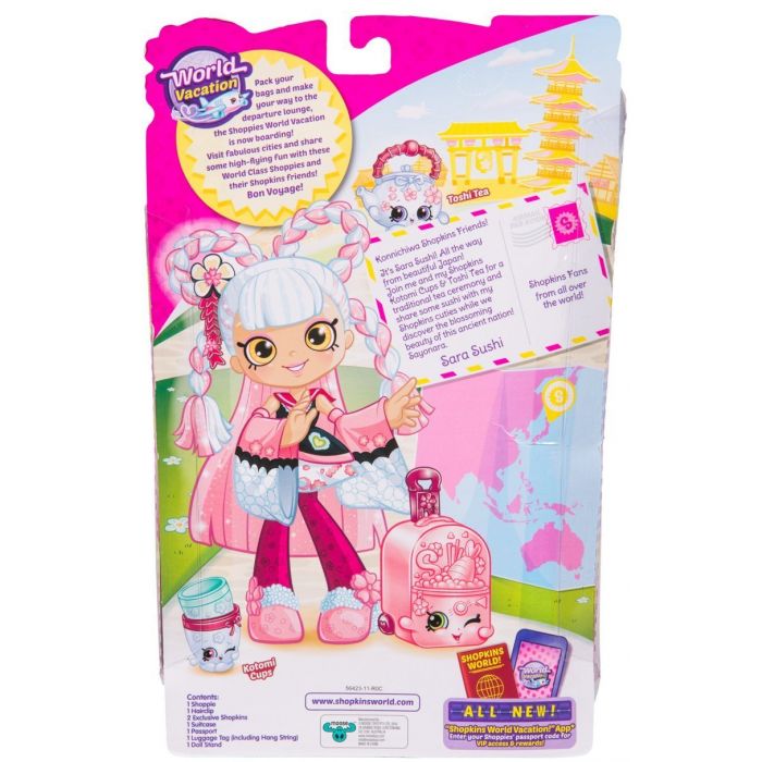 SHOPKINS SHOPPIES S8 W2 THEMED DOLL SINGLE PACK SARA SUSHI