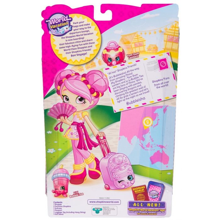 SHOPKINS SHOPPIES S8 W2 THEMED DOLL SINGLE PACK BUBBLEISHA