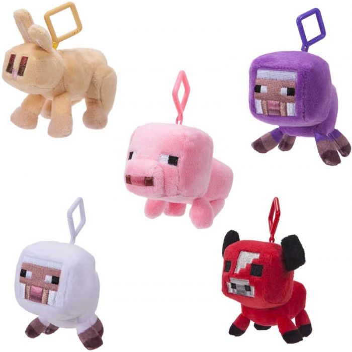 MINECRAFT CLIP PLUSH BABY PURPLE SHEEP