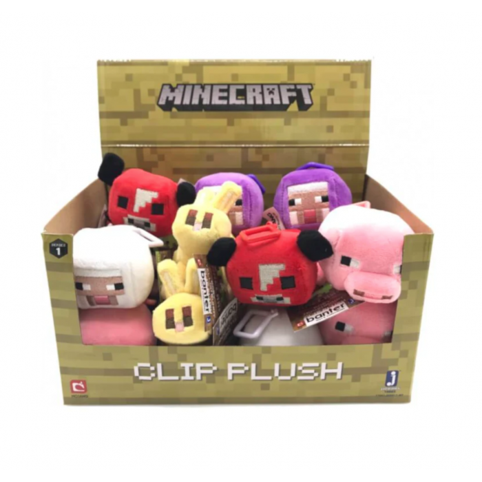 MINECRAFT CLIP PLUSH BABY PURPLE SHEEP