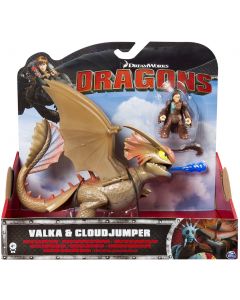 DREAMWORKS DRAGONS VALKA & CLOUDJUMPER DELUXE DRAGON RIDERS (UNMASKED)