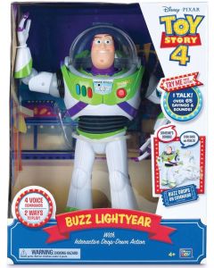 TOY STORY 4 BUZZ LIGHTYEAR with Interactive Drop-Down Action