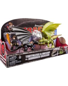 DREAMWORKS DRAGONS TOOTHLESS & HICCUP VS ARMORED DRAGON 3-PACK (2014)