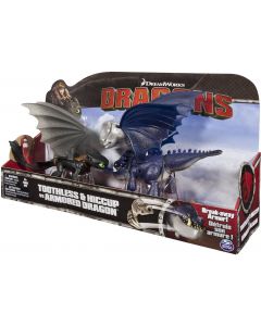 DREAMWORKS DRAGONS TOOTHLESS & HICCUP VS ARMORED DRAGON 3-PACK